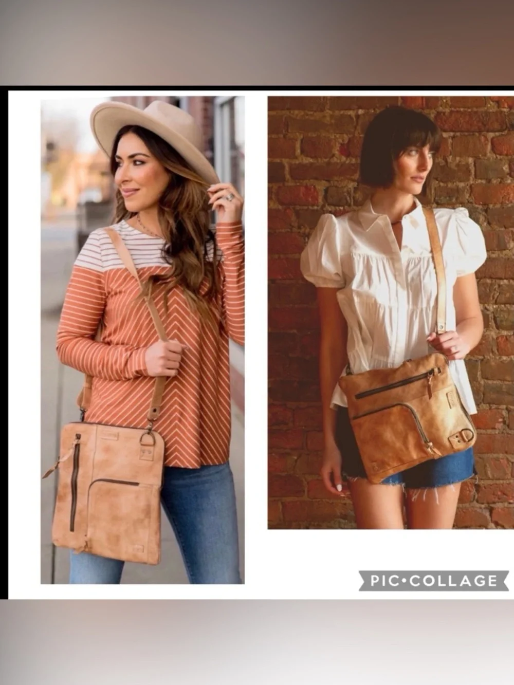 Bed Stu Aiken Leather Crossbody Convertible Bag Tan OATS DD Retail $280 - Picture 15 of 15